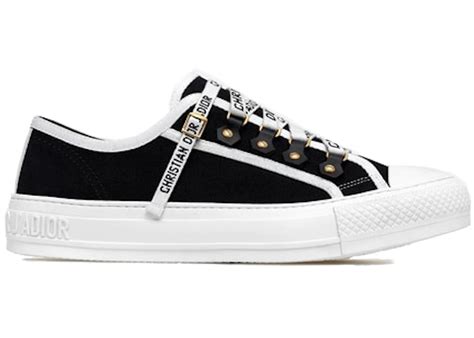 dior walkndior low top black canvas w|Dior white canvas shoes.